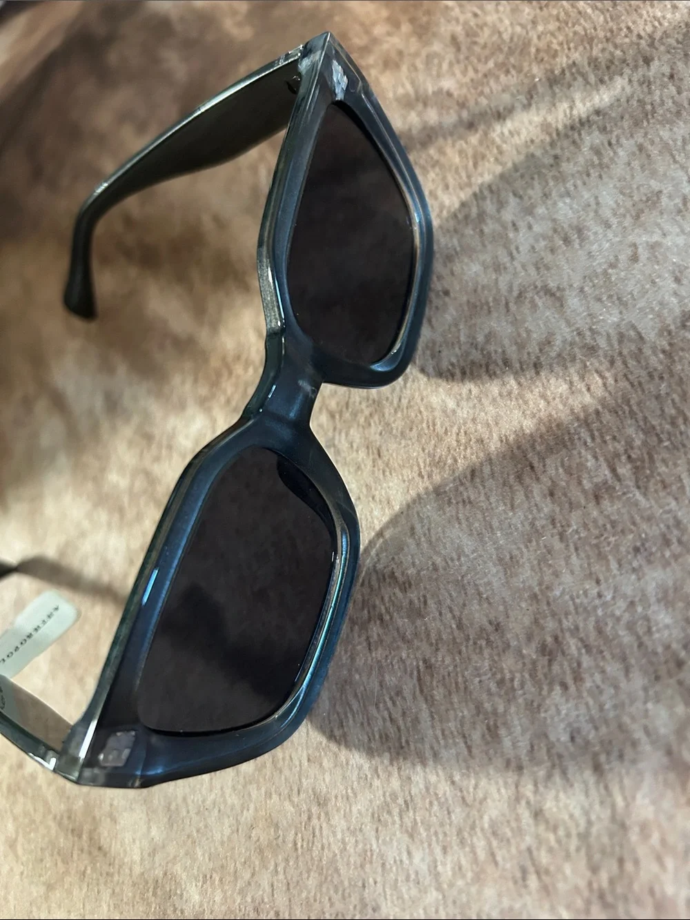 Square Retro Sunglasses in Dark Gray ANTHROPOLOGIE